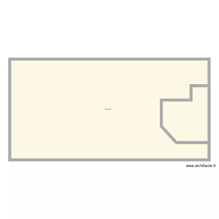 Mariage. Plan de 1 pièce et 196 m²