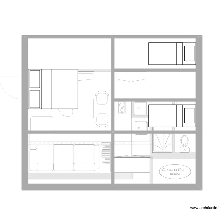 2nd etage  rdc apt communs. Plan de 