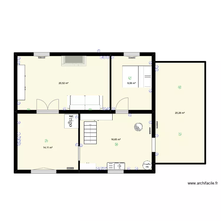ZOGHLAMI. Plan de 5  et 81 m²