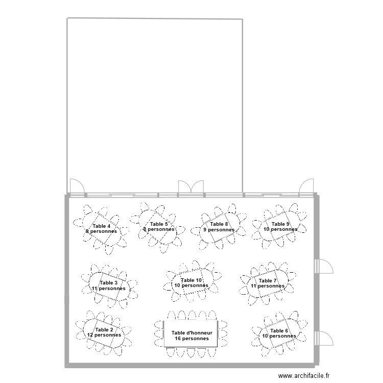 Plan de salle version 1 0805. Plan de 0 pièce et 0 m2