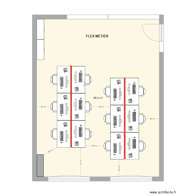 FLEX METIER. Plan de 0 pièce et 0 m2