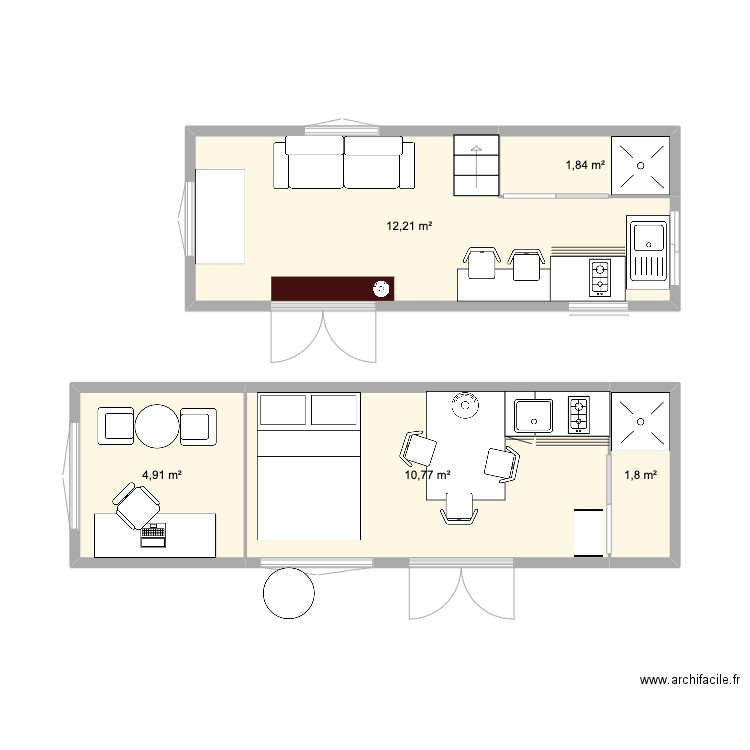 Tiny House v3. Plan de 0 pièce et 0 m2
