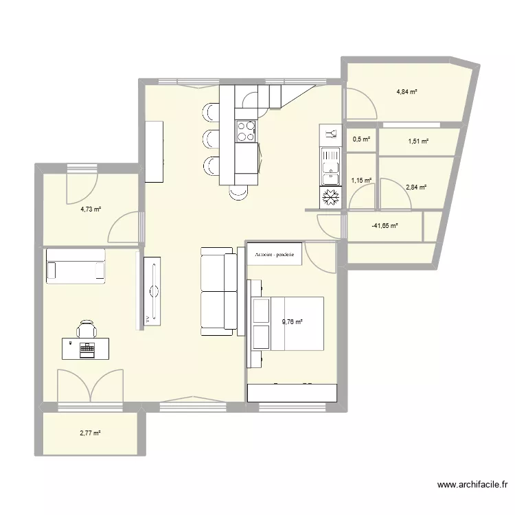 Appart brouillon. Plan de 