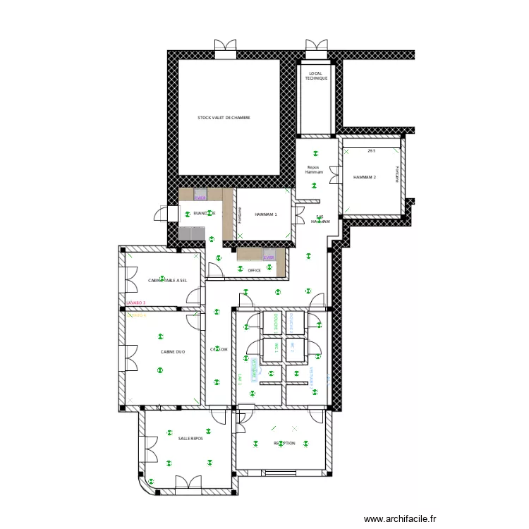 Eclairage SPA Roseraie. Plan de Eclairage SPA Roseraie. Plan de