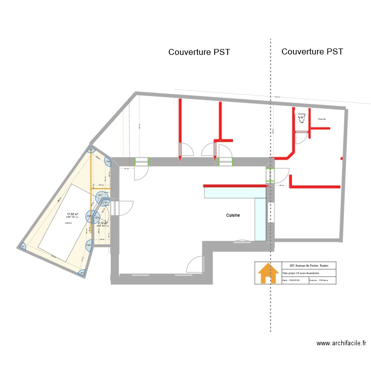 257 Forbin Garage / Buanderie / Wc invité. Plan de 2 pièces et 20 m2