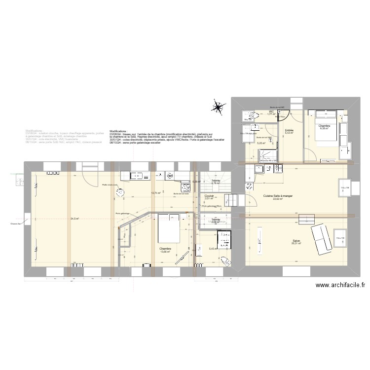 Pressoir 3.3. Plan de 32 pièces et 325 m2