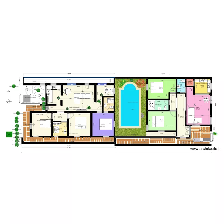 Maison ka MAmadou ,Fama ,Rebeca, Hamadou. Plan de 
