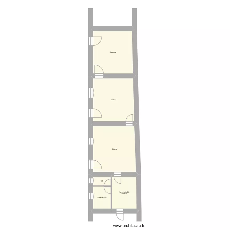 Marechal Roger. Plan de 6  et 90 m²