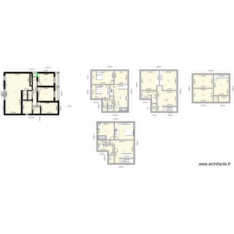 Masse Maison Etage 2025 REV5. Plan de 31 pièces et 334 m²