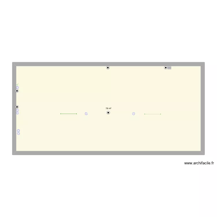 garage. Plan de 1  et 78 m²