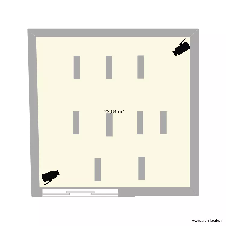 plan. Plan de 1  et 23 m²