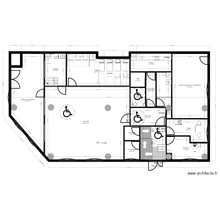 Fontenay Projet JORDAN trvx. Plan de 19 pièces et 194 m2