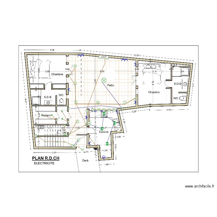 Plan RDC Elect. Plan de 0 pièce et 0 m2
