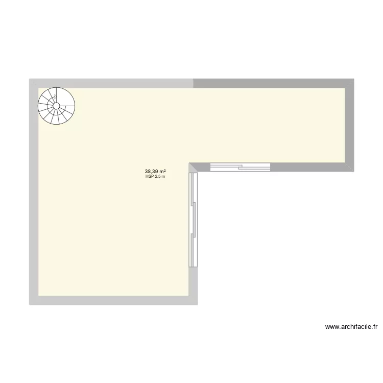 19b Douville. Plan de 1  et 38 m²