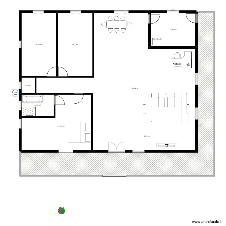 Maison. Plan de 