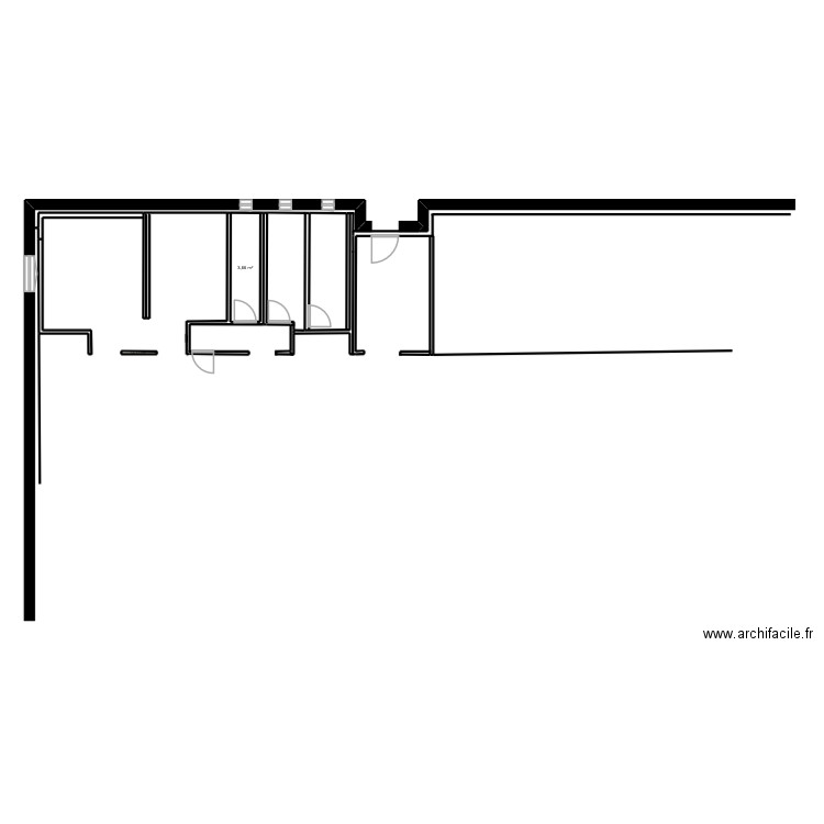 plan n°1. Plan de 2 pièces et 4 m2