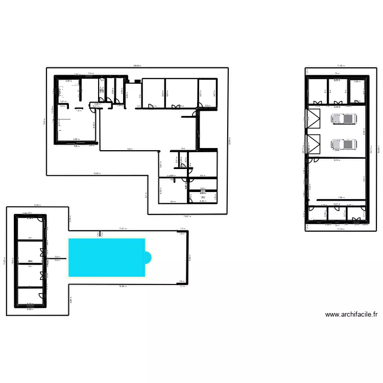 plan n&deg;1. Plan de 5 pièces et 284 m²
