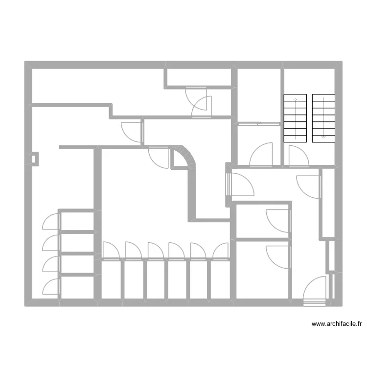 Bank DG wc. Plan de 21  et 77 m²