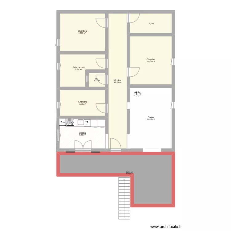 apparte cathy. Plan de 10  et 121 m²