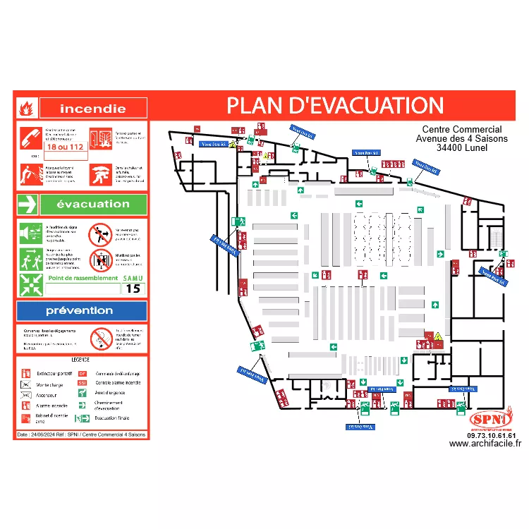 INTERMARCHÉ 4 SAISONS EVAC 2. Plan de INTERMARCHÉ 4 SAISONS EVAC 2. Plan de