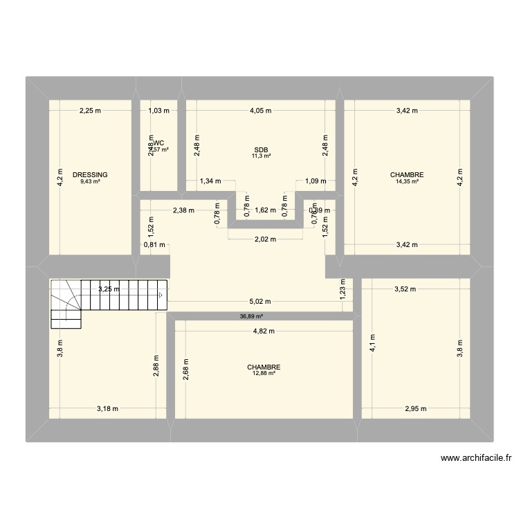 ETAGE. Plan de 0 pièce et 0 m2