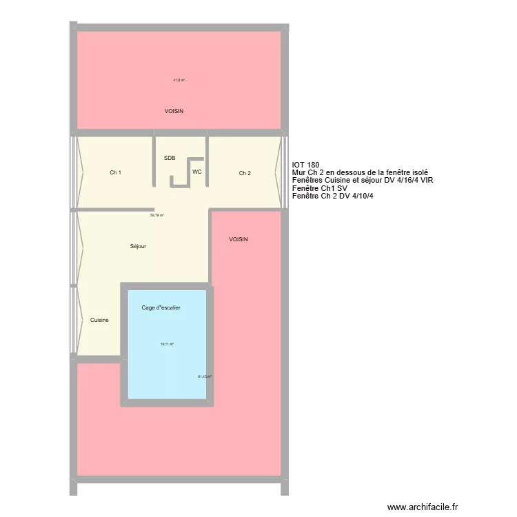 Lot 180 Stains. Plan de 4  et 178 m²