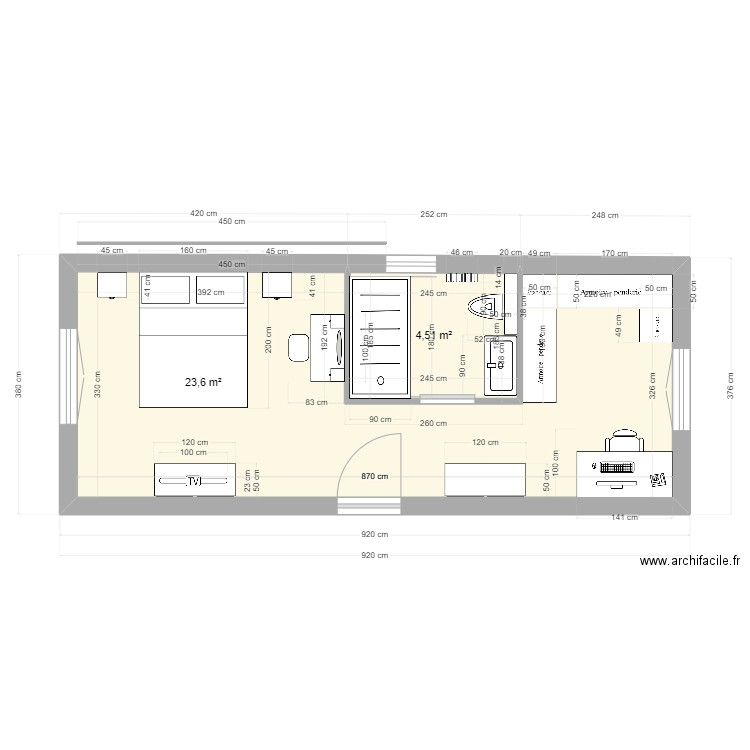 suite parentale. Plan de 0 pièce et 0 m2
