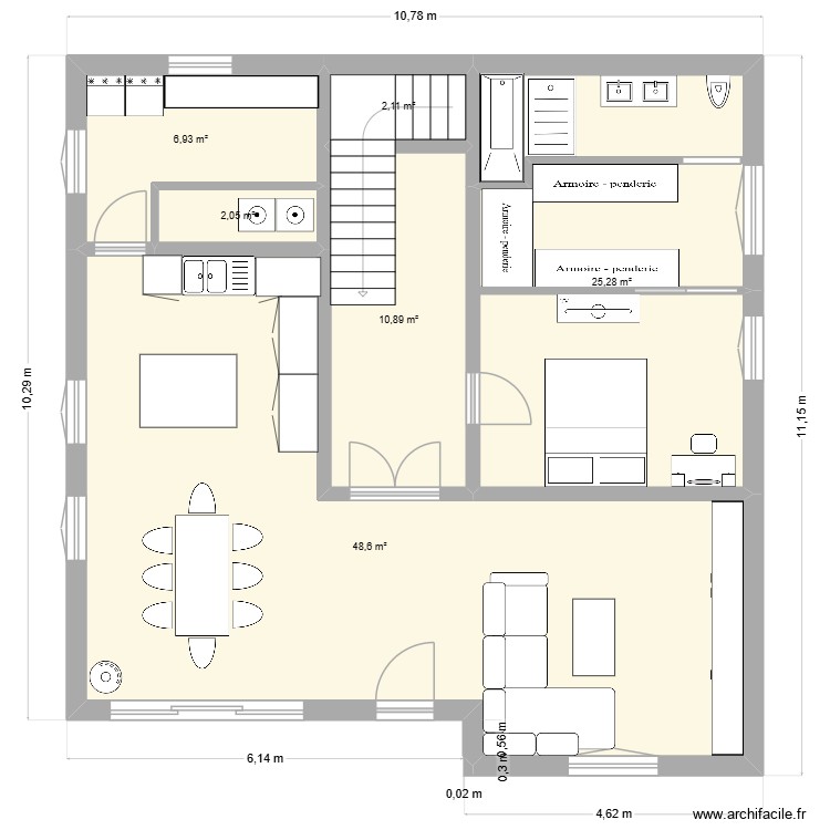 MAISON RDC 2. Plan de 0 pièce et 0 m2