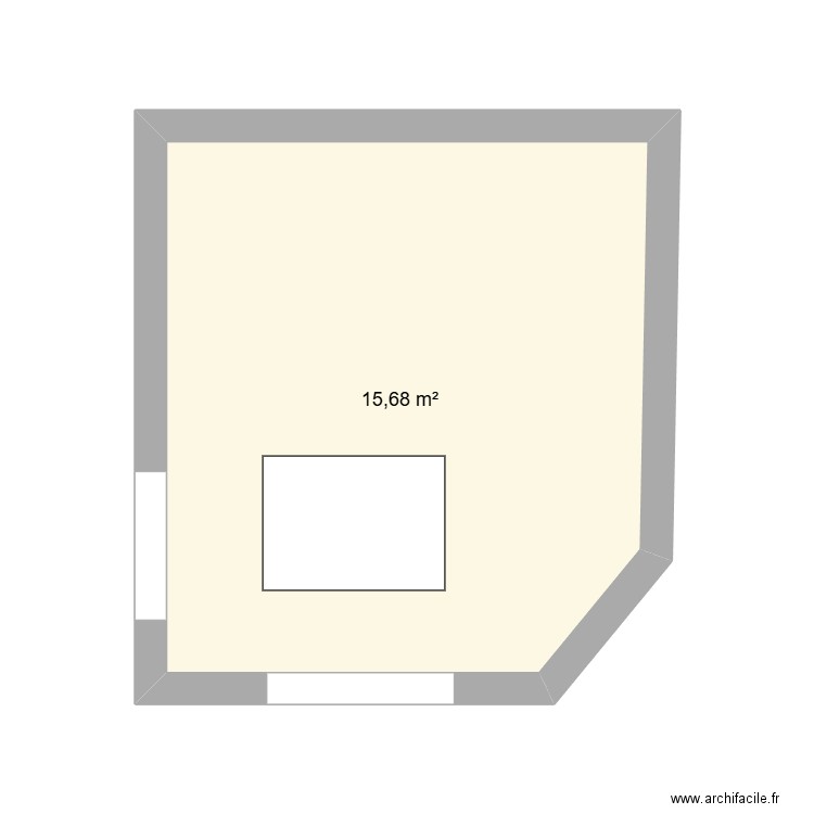 305 x 235 - 3740 bis. Plan de 1 pièce et 16 m2