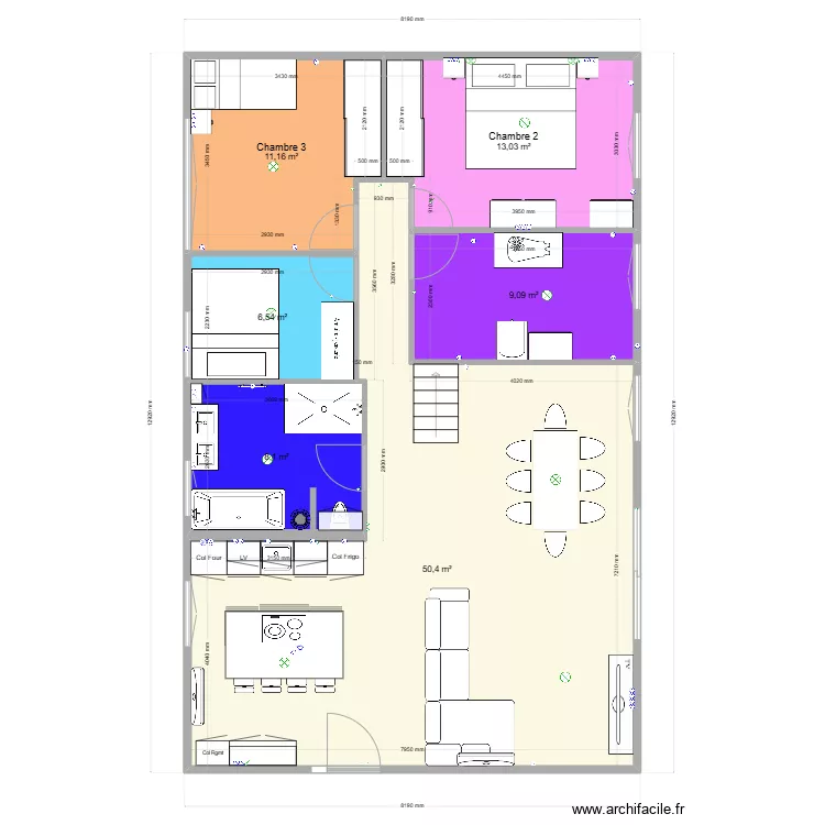 Maison St priest. Plan de 