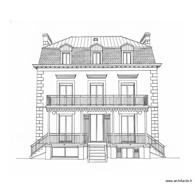 neptunia facade DCE. Plan de 