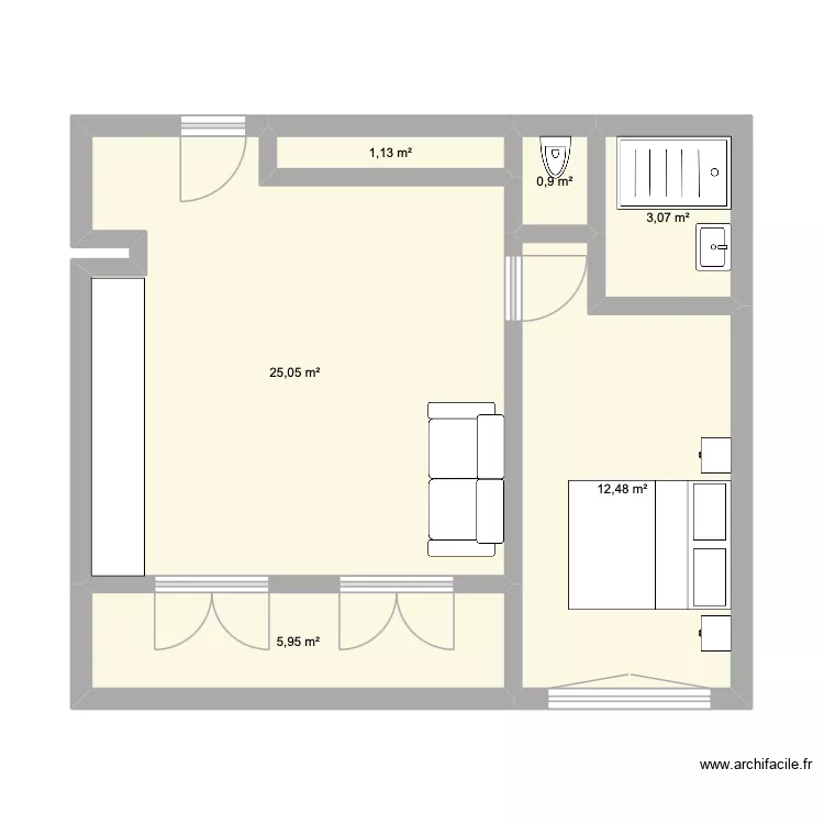 Alex. Plan de 6  et 49 m²