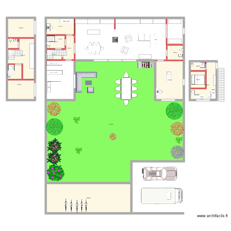 maison ideale v2. Plan de 14 pièces et 430 m2