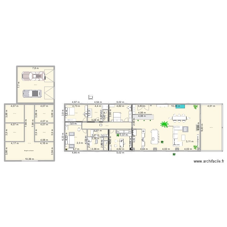Villa Tarzan 37 test. Plan de 27 pièces et 635 m2