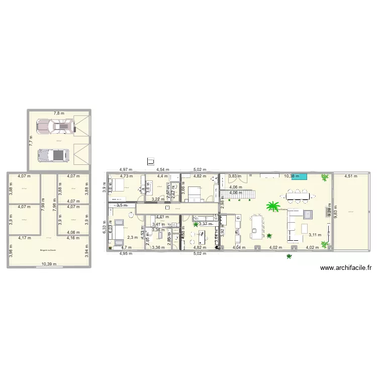 Villa Tarzan 37 test. Plan de 