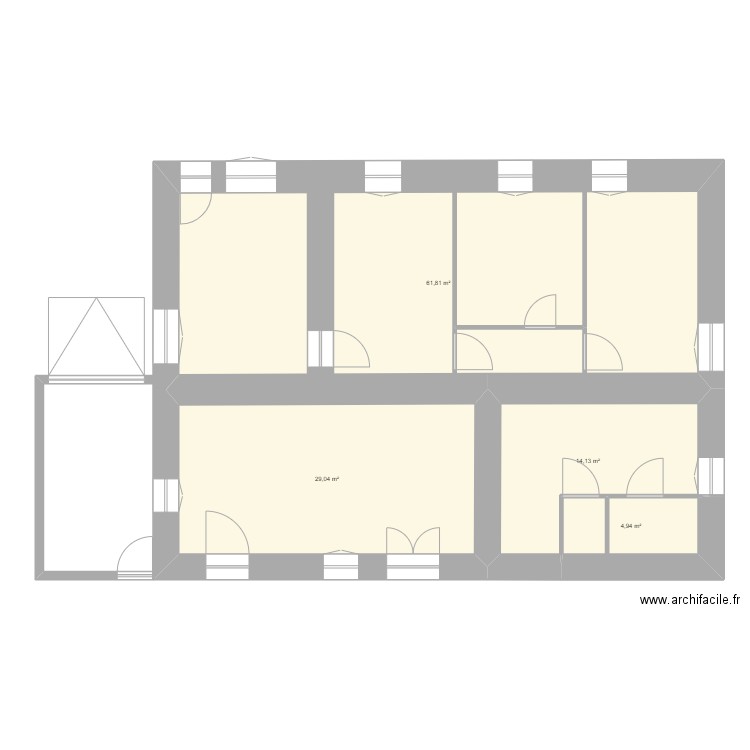Maison Lalande 3. Plan de 4 pièces et 110 m2