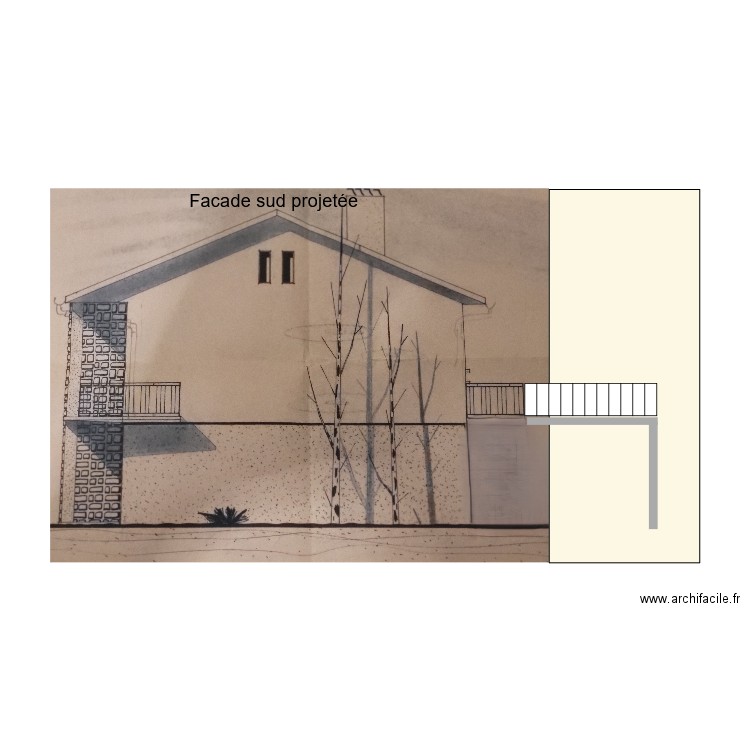 Pignon SUD. Plan de 0 pièce et 0 m2