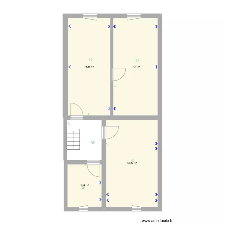 MAison. Plan de 4  et 58 m²