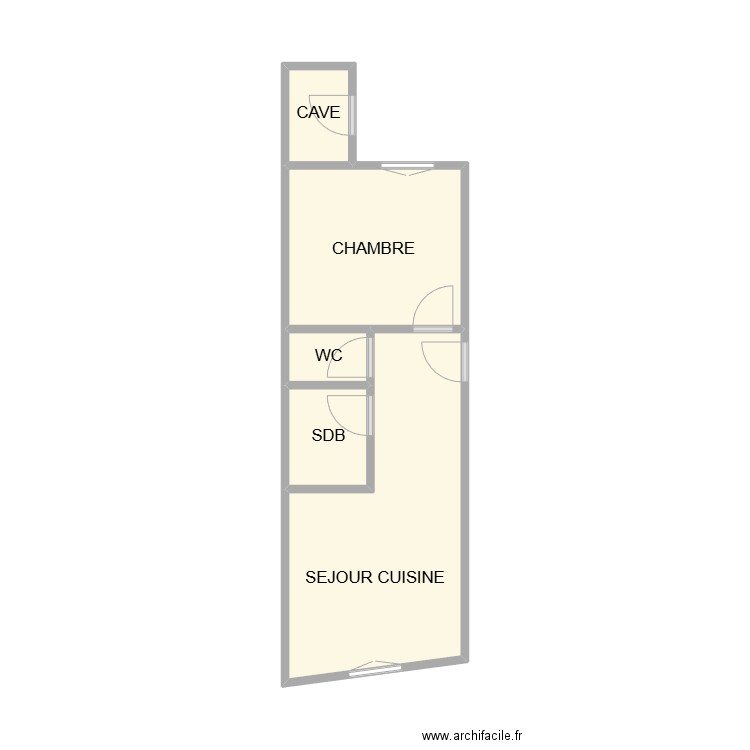 PLAN SIFFRE RDC GAUCHE. Plan de 5 pièces et 20 m2