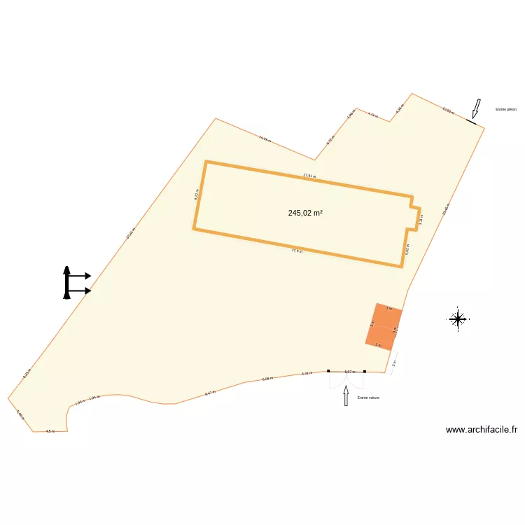 ABRI - DP2. Plan de 1 Pièce et 245 m² ABRI - DP2. Plan de 1 Pièce et 245 m²