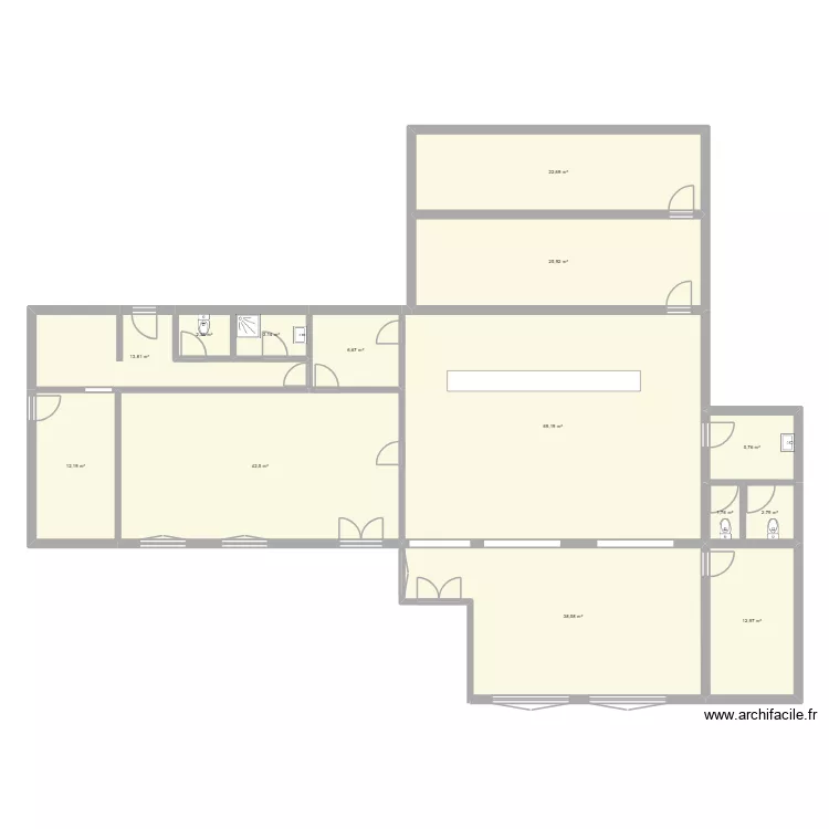 la tocade existant. Plan de 14 et 260 m² la tocade existant. Plan de 14 et 260 m²