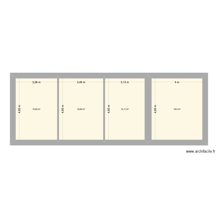 KER MARIE-LOUISE. Plan de 4 pièces et 67 m2