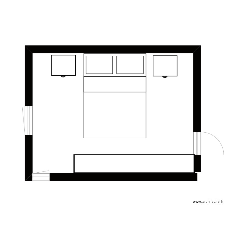 chambre. Plan de 0 pièce et 0 m2