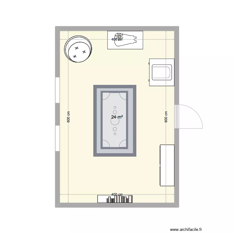 chambre B&eacute;b&eacute;. Plan de 