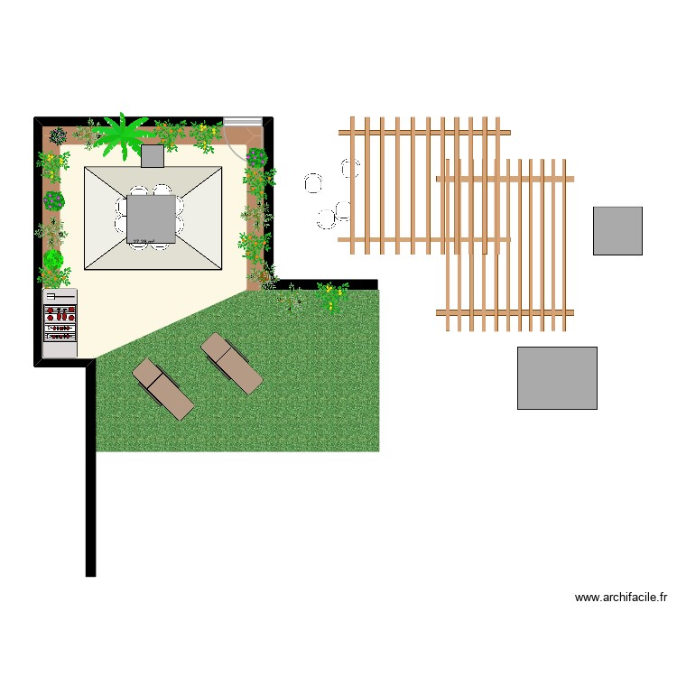 Coin Repas dalle moyenne. Plan de 0 pièce et 0 m2