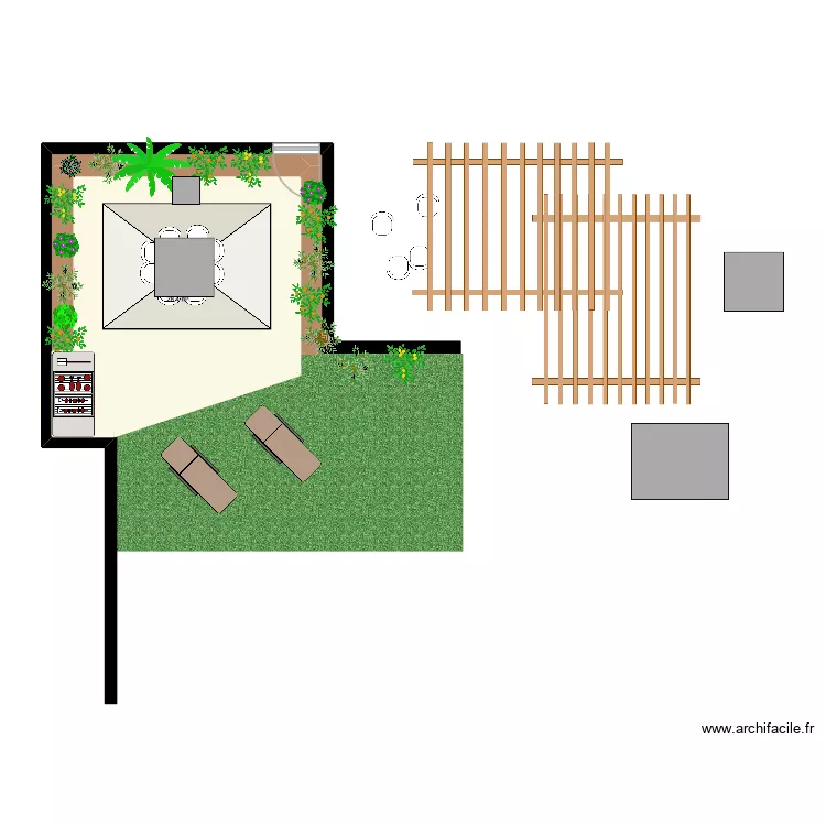 Coin Repas dalle moyenne. Plan de Coin Repas dalle moyenne. Plan de