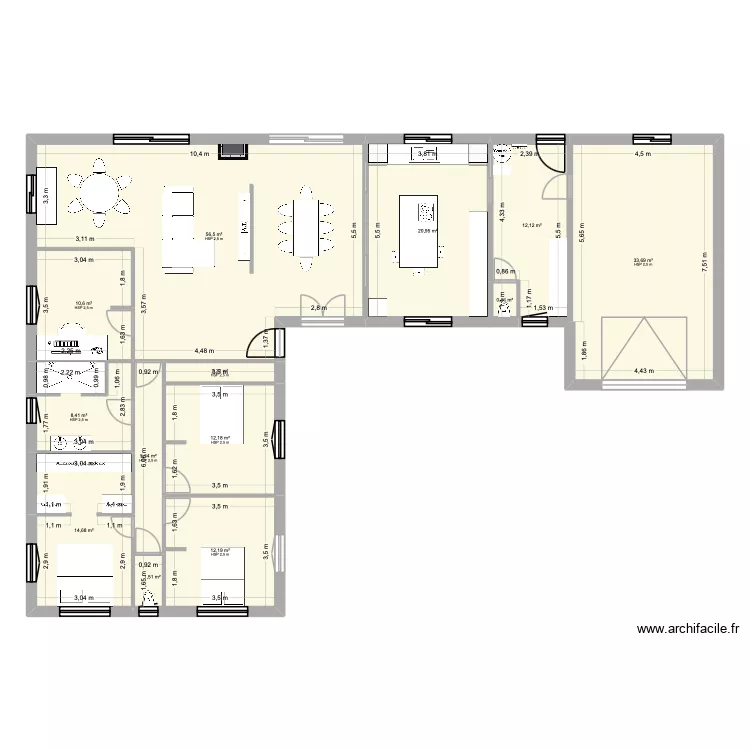 Maison 1. Plan de 13 et 191 m² Maison 1. Plan de 13 et 191 m²