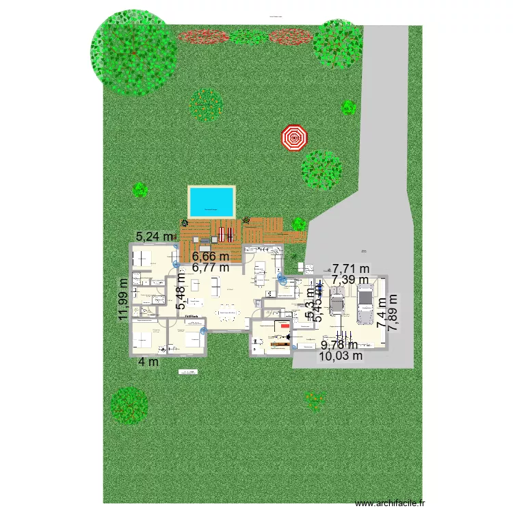 639 m2. Plan de 