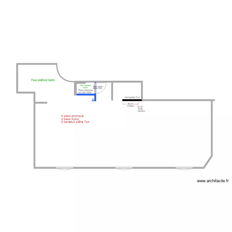 AILLERET 6&egrave;me MACONNERIE. Plan de 