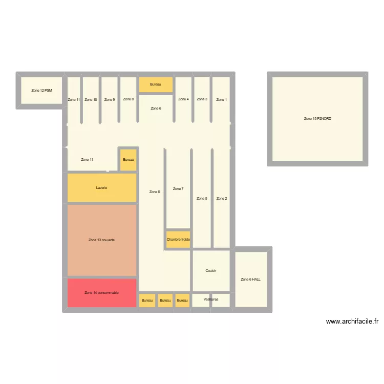 LABO. Plan de 27  et 133 m²